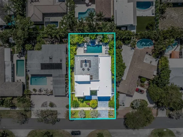 a view of an outdoor space with a garden