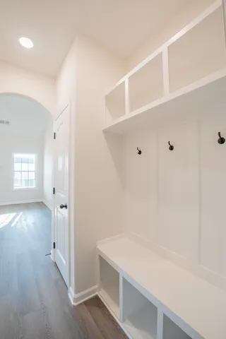 a backyard of a house with oven