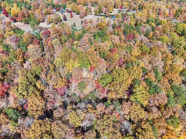 an aerial view of multiple house