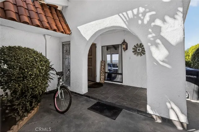 a view of a hallway with entryway