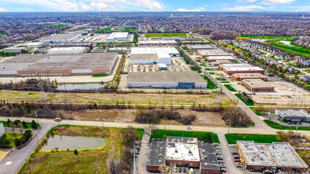 a view of a city with an ocean view