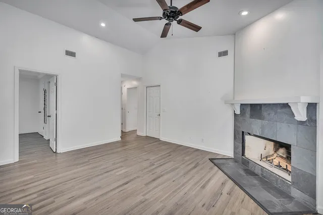 a view interior of the house with wooden floor