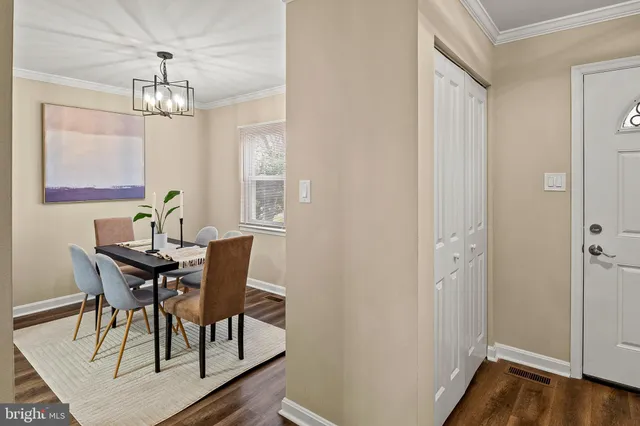 a view of an entryway with stairs