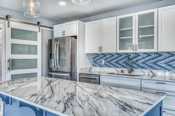 a view of car parked in garage