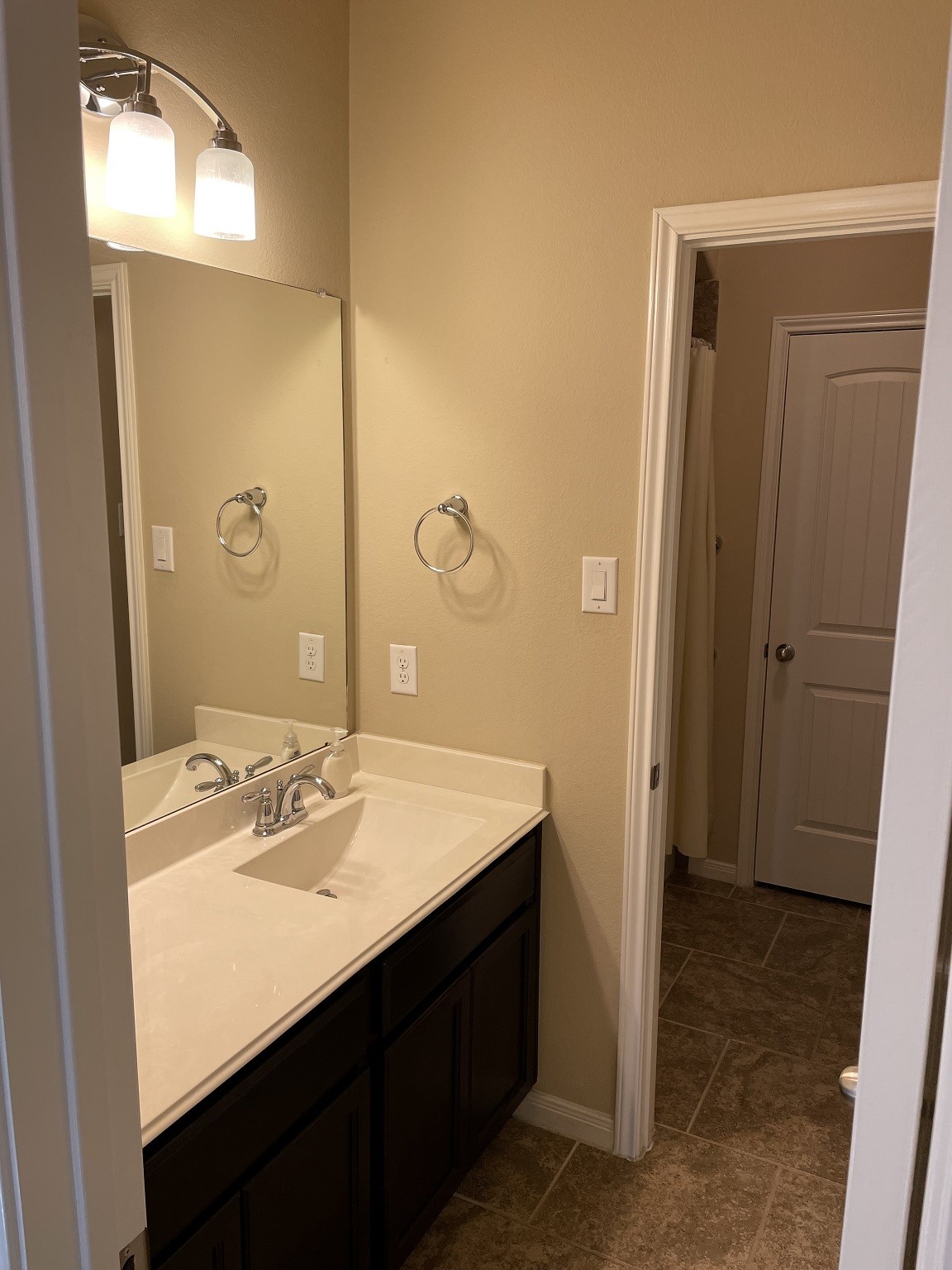9111 Turnbull Lane Rosenberg, TX 77469 - Photo 19 of 29 a bathroom with a sink vanity and a mirror