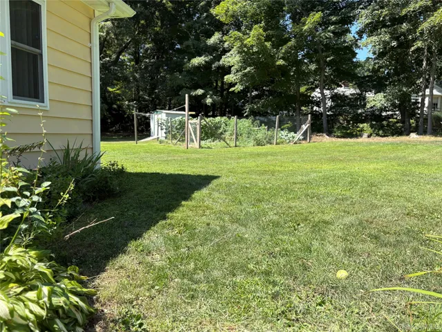 a view of a park with trees