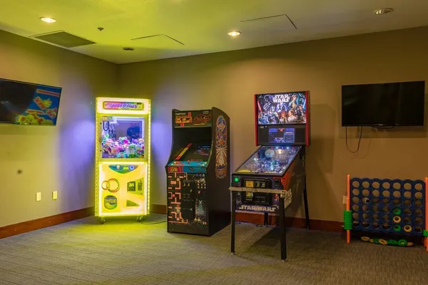 a room with furniture and a flat screen tv