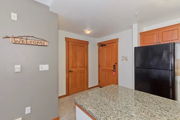 a view of a building from a balcony