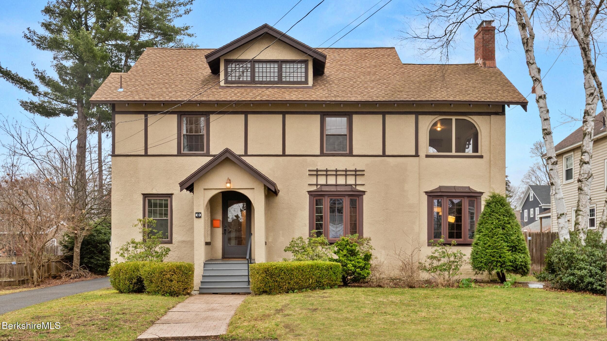 a front view of a house