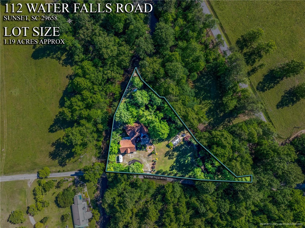 112 Water Falls Road Sunset, SC 29685 - Photo 48 of 50 aerial/ approximate property lines