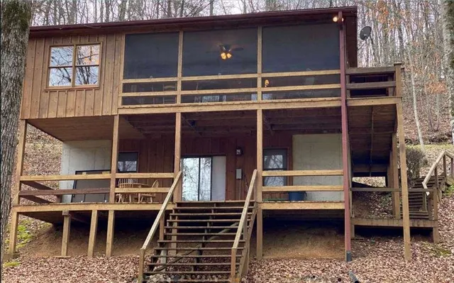 a view of outdoor space with seating area