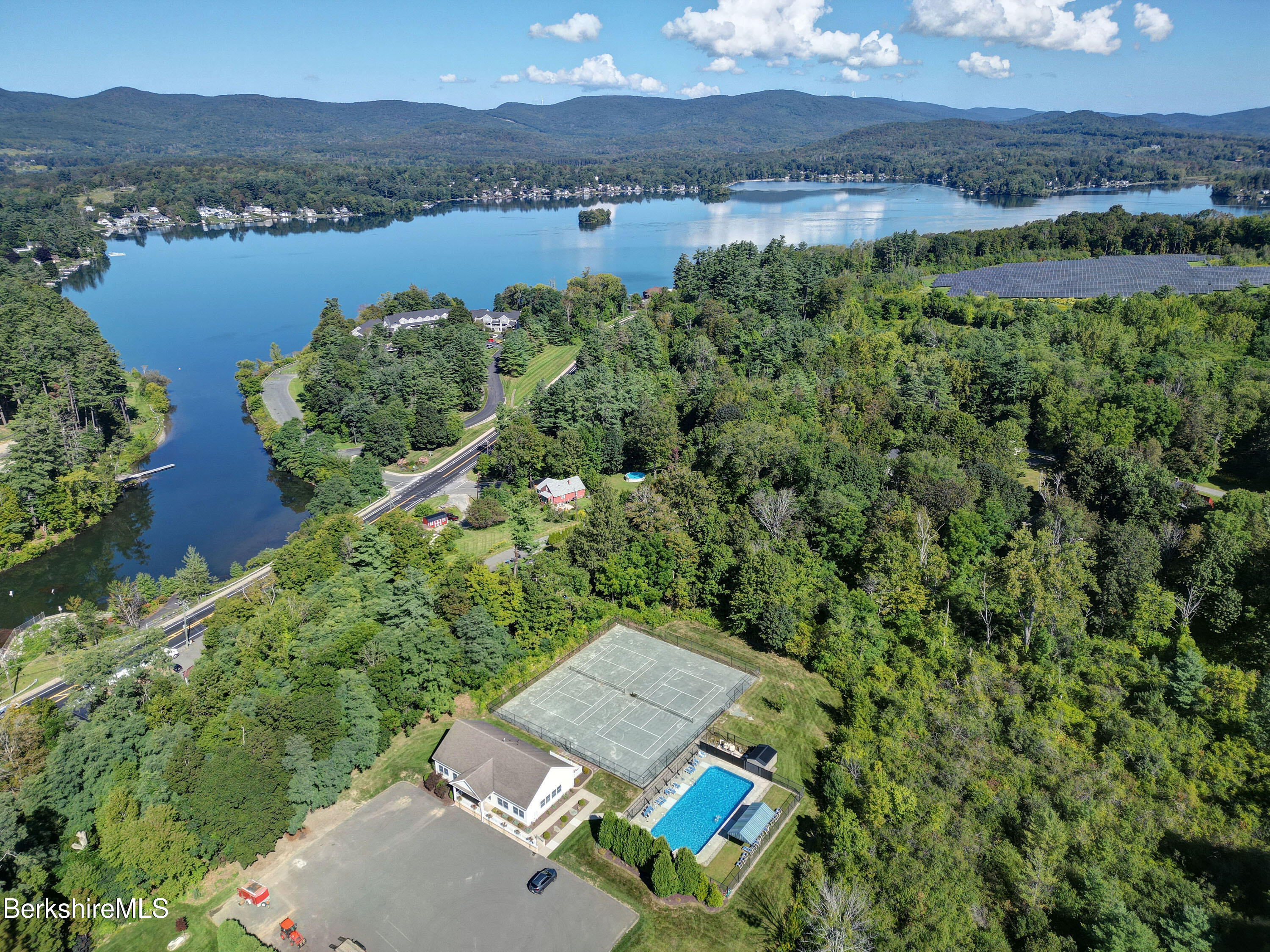 5 Aspen Way Pittsfield, MA 01201 - Photo 3 of 19 an aerial view of a house with a lake view