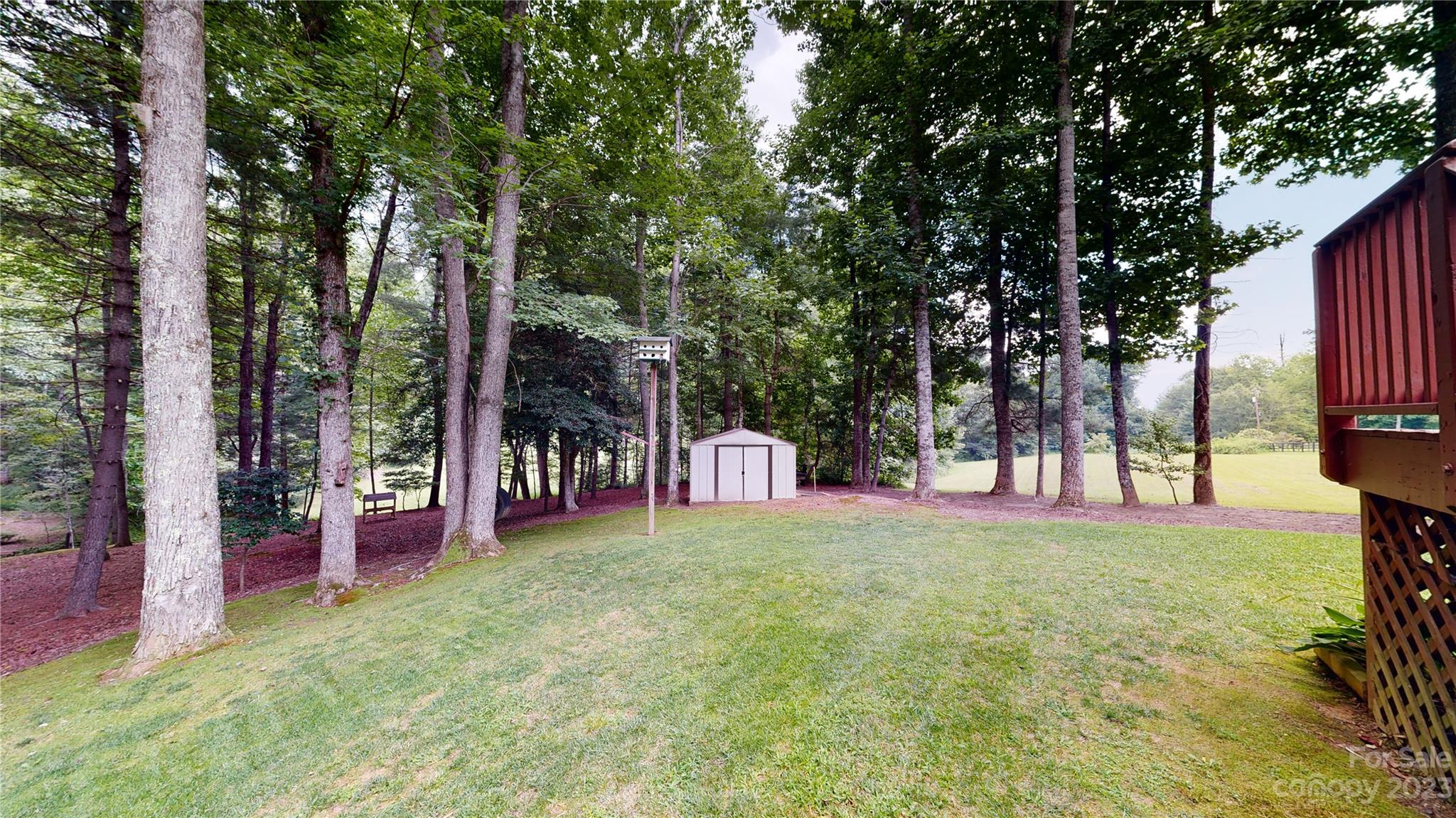 4211 Staton Road Hendersonville, NC 28739 - Photo 24 of 43 a view of a house with backyard and trees