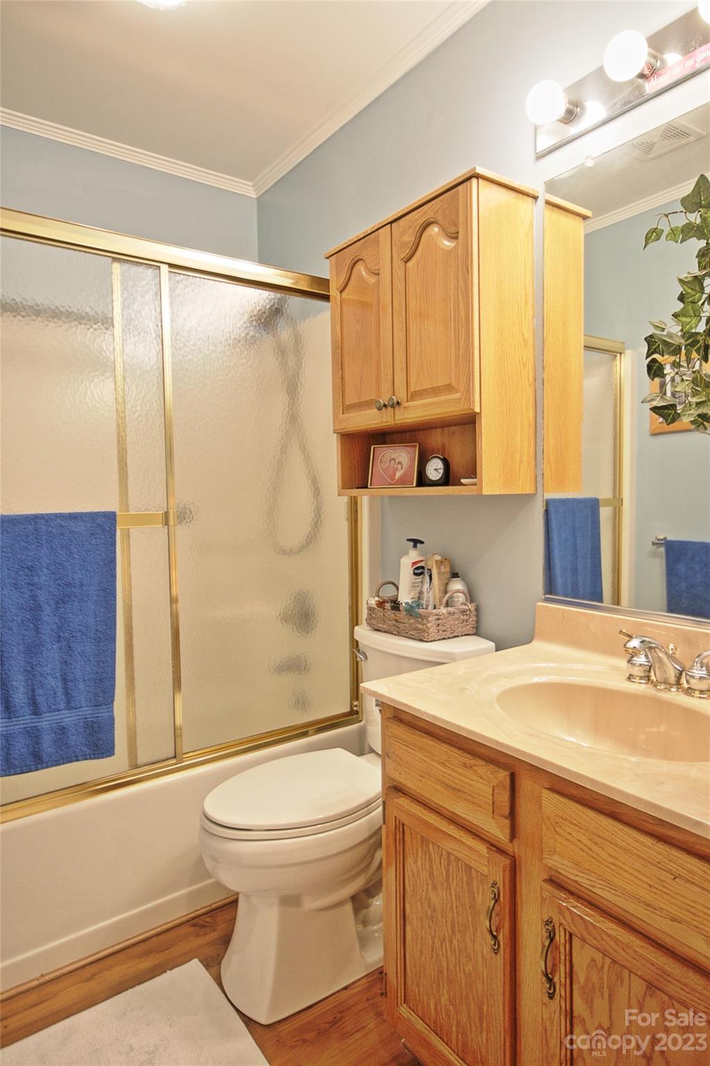 4211 Staton Road Hendersonville, NC 28739 - Photo 8 of 43 a bathroom with a sink a toilet and shower