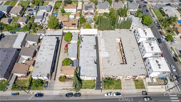 an aerial view of multiple house