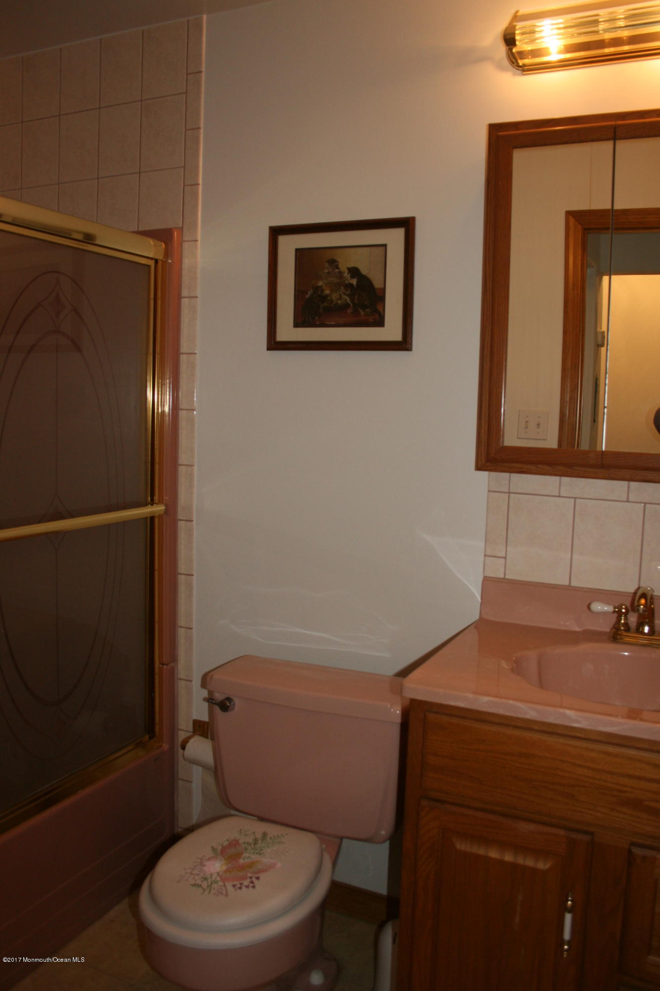 867 Monmouth Road Cream Ridge, NJ 08514 - Photo 11 of 19 a bathroom with a toilet a sink and mirror