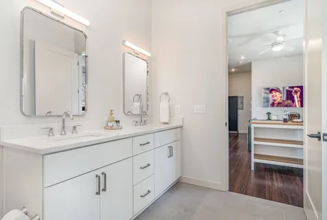 a room with table and chairs