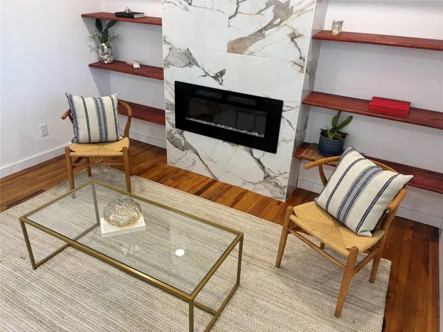 a living room with furniture and a couch