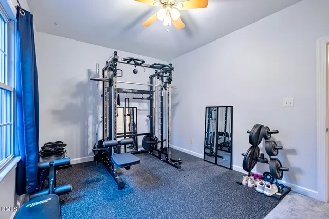 an aerial view of a swimming pool