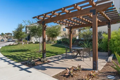 a view of a swimming pool with chairs