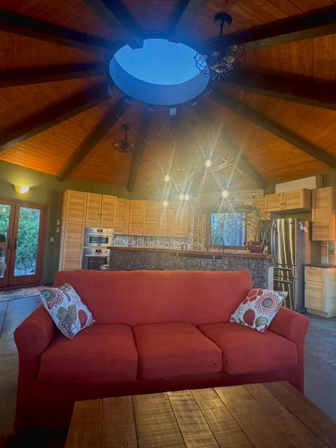 12767 Newtown Road Nevada City, CA 95959 - Photo 11 of 57 a balcony with furniture and a potted plant