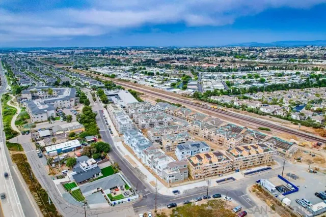 an aerial view of a city