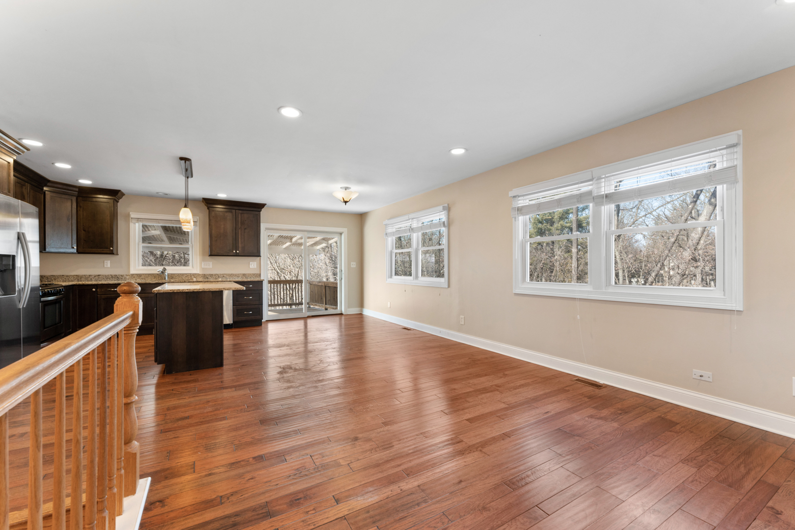 25 5n568 Il Rte Street St. Charles, IL 60174 - Photo 3 of 30 a view of a kitchen with microwave and wooden floor
