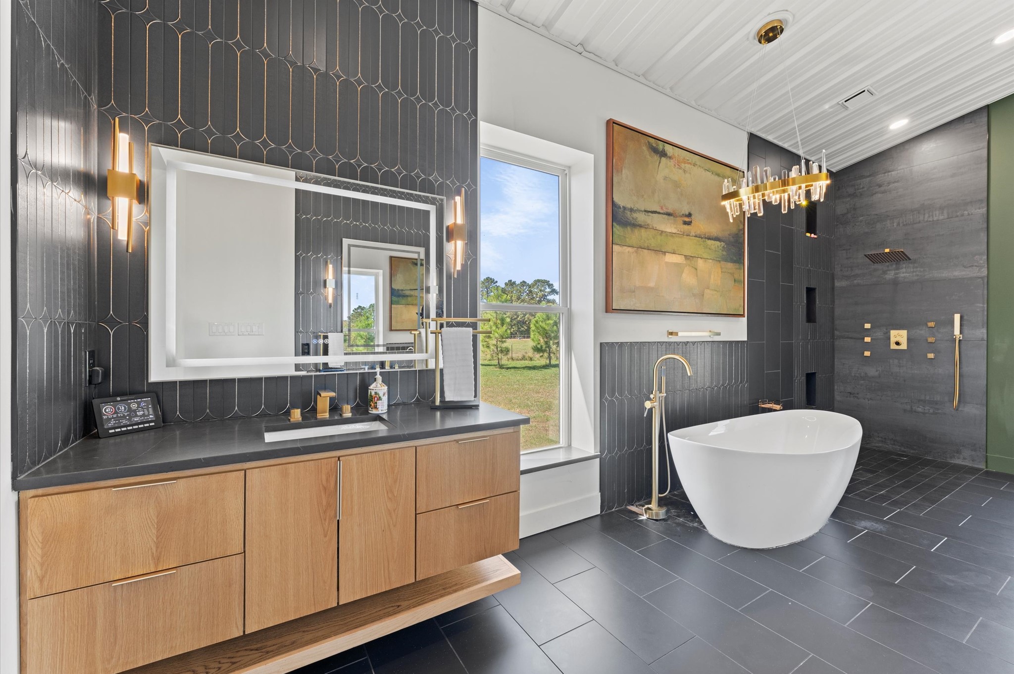 2743 Bobville Road Montgomery, TX 77316 - Photo 18 of 50 a bathroom with a double vanity sink mirror and toilet