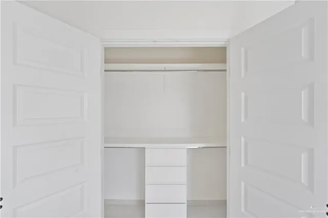 a close view of closet