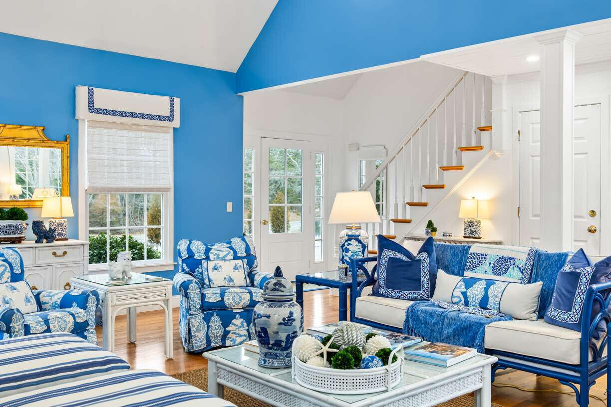 268 Sam Ryder Road Chatham, MA 02633 - Photo 16 of 40 a living room with furniture kitchen view and a large window