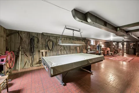 a room with lots of gym equipment