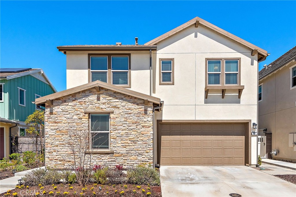 a front view of a house