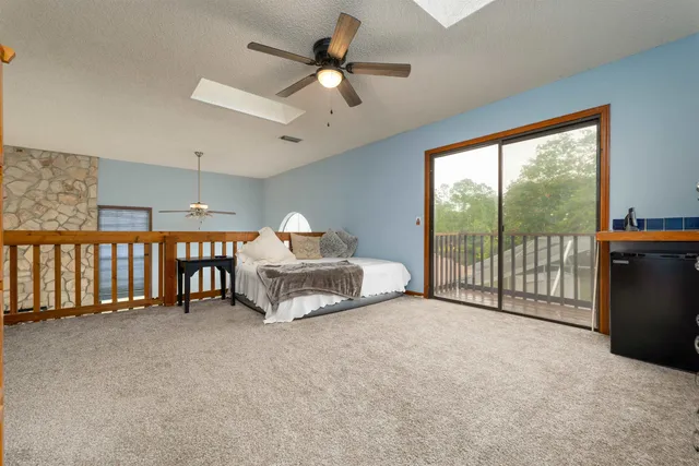 a fireplace with a wooden floor