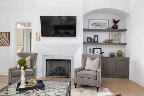 a bathroom with a sink and mirror