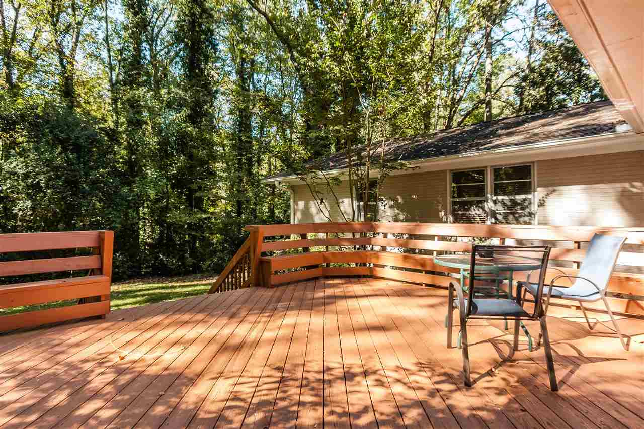 2845 Oberry Street Raleigh, NC 27607 - Photo 20 of 25 The large deck with seating is perfect for cookouts, entertaining or your morning coffee. Deck
