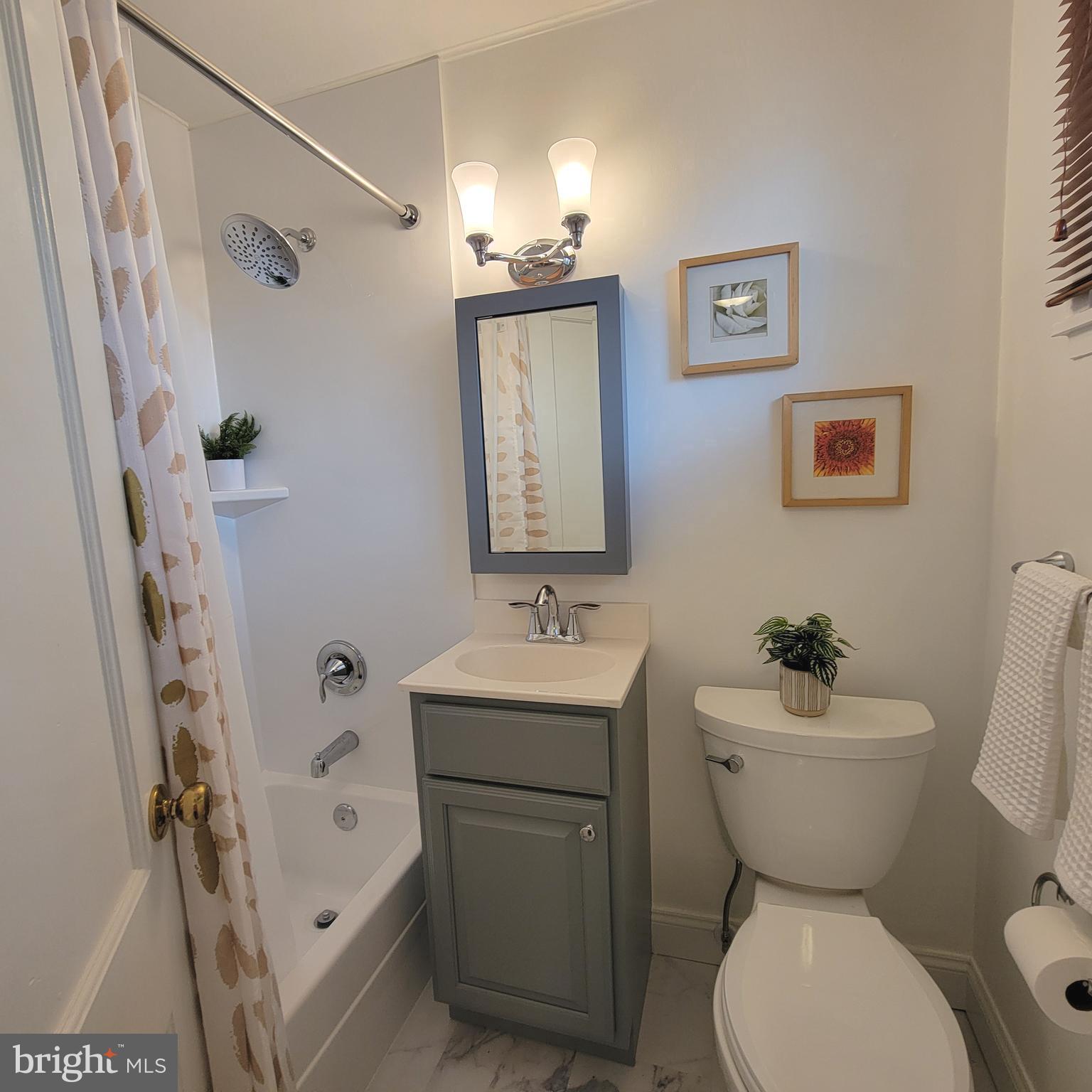18 Ridge Road Greenbelt, MD 20770 - Photo 14 of 31 a bathroom with a toilet sink and mirror