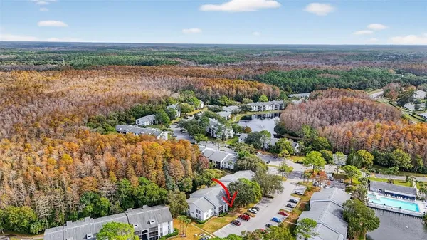 an aerial view of multiple house