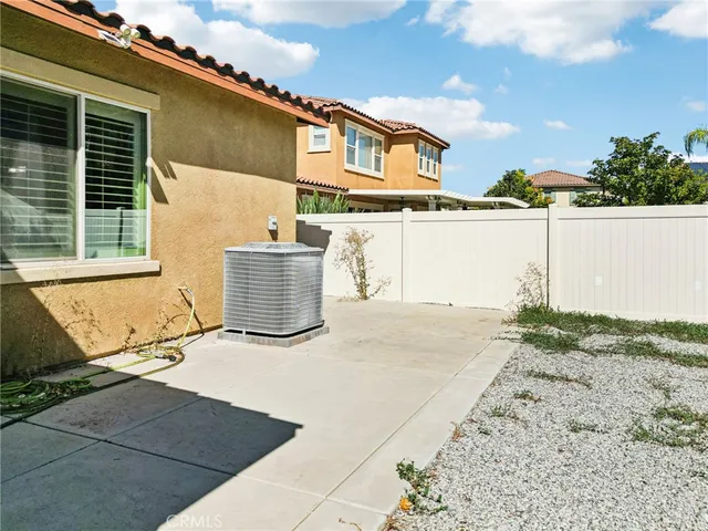 a view of a terrace with sky view
