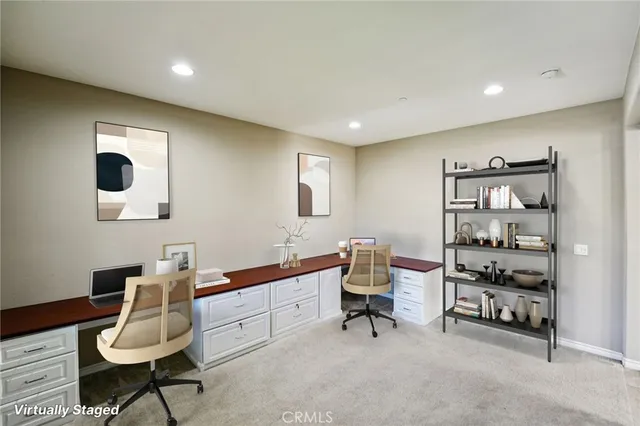 a room with furniture