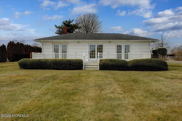 a view of an outdoor space and a yard