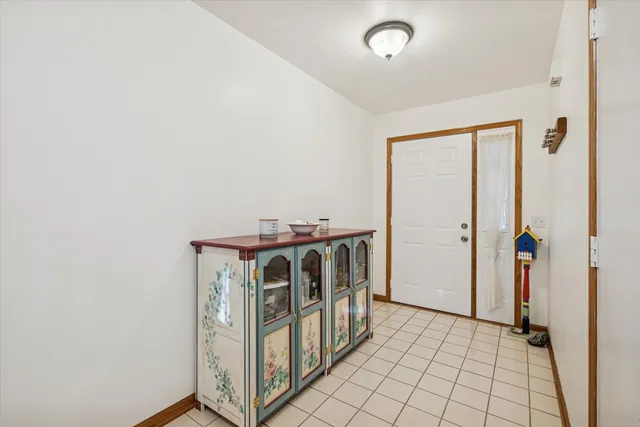 a view of a hallway with closet