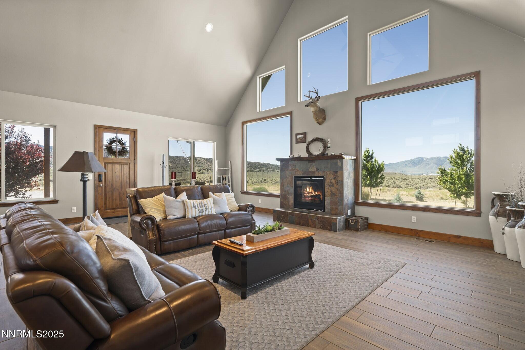1240 Antelope Valley Road Reno, NV 89508 - Photo 7 of 60 a living room with furniture and a fireplace