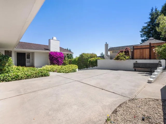 a view of a city from a dining room