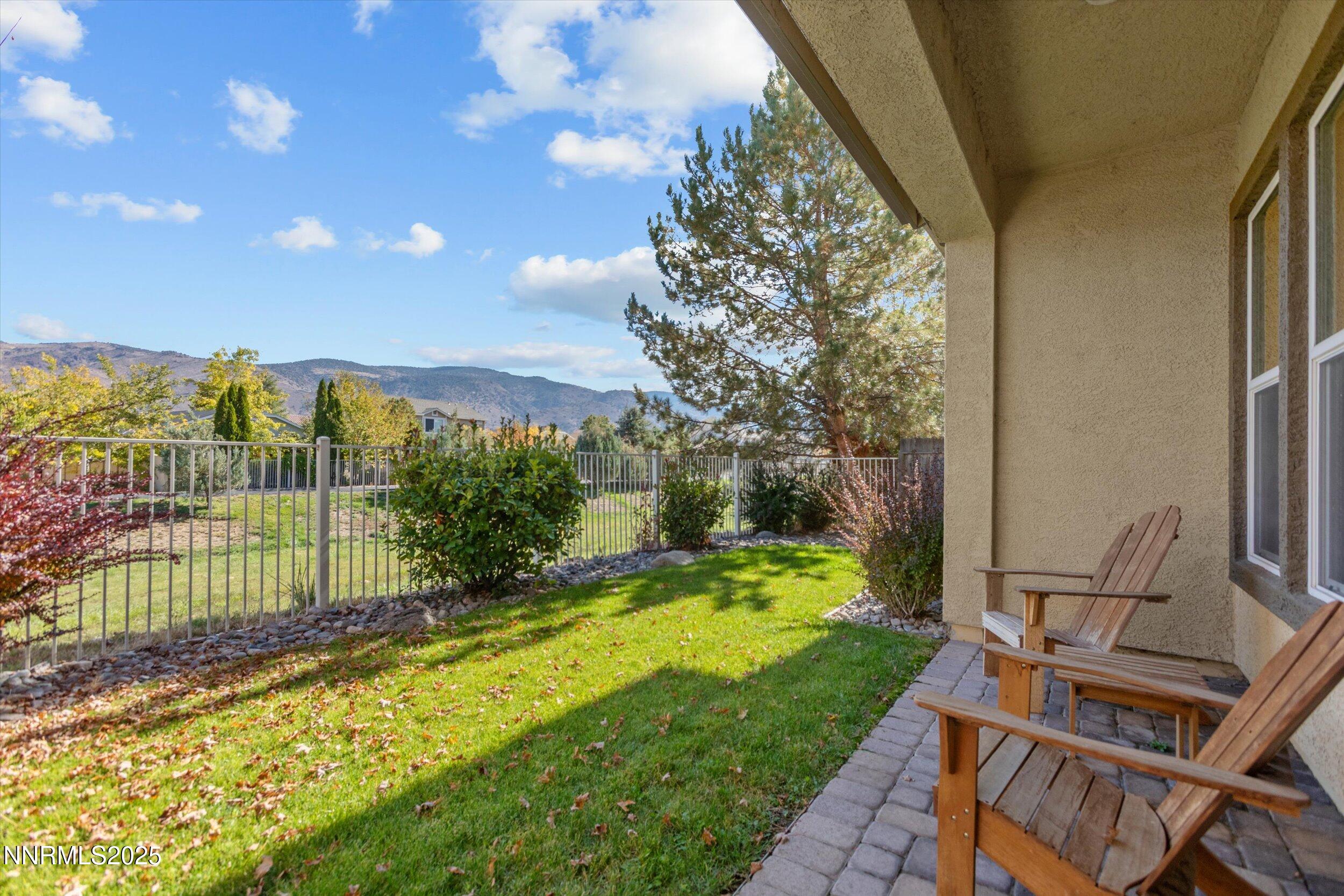 10900 Serratina Drive Reno, NV 89521 - Photo 41 of 47 a view of yard with swimming pool and outdoor seating