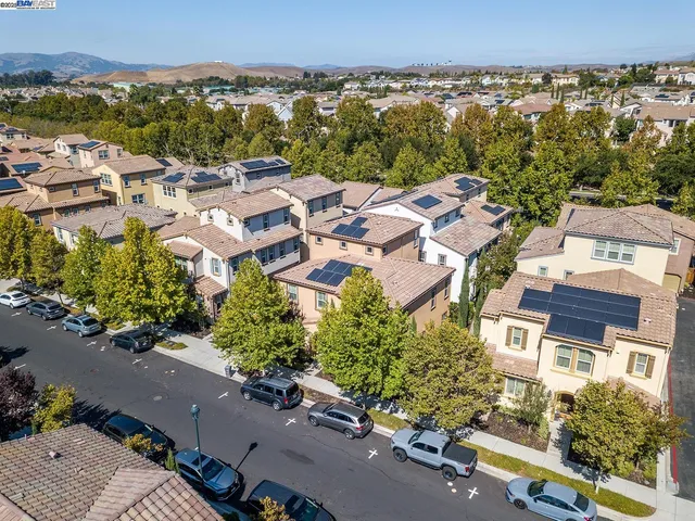 an aerial view of multiple house