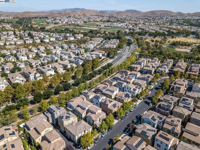 an aerial view of a city