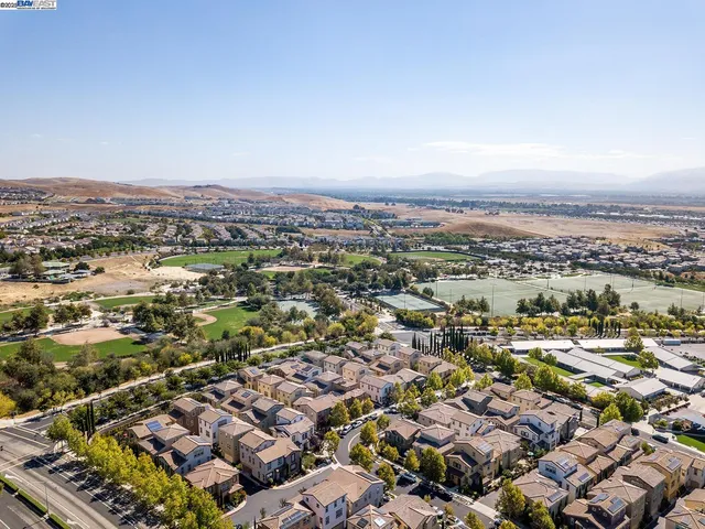 an aerial view of a city