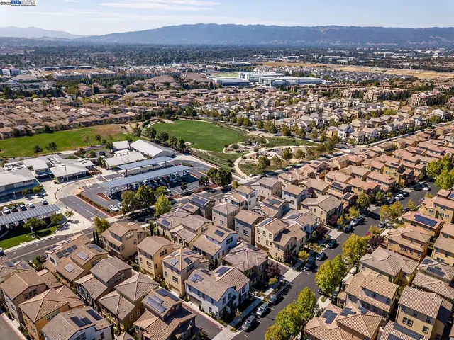 an aerial view of multiple house