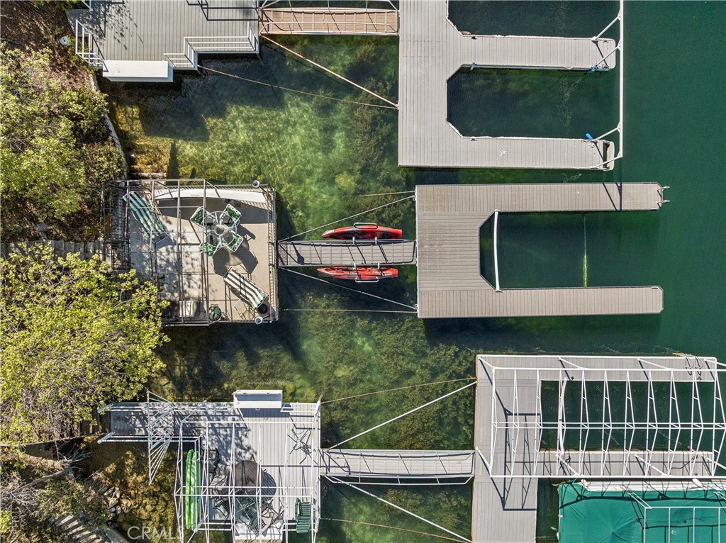 28019 North Shore Road Lake Arrowhead, CA 92352 - Photo 28 of 30 a aerial view of a house with a balcony
