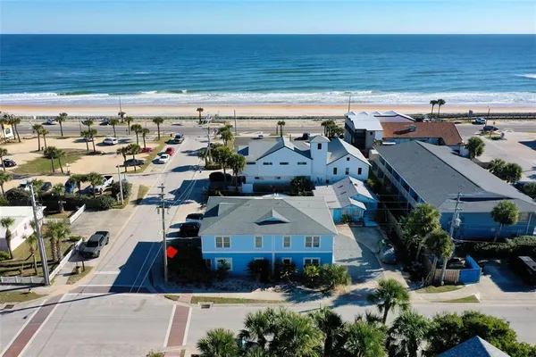 an aerial view of multiple house